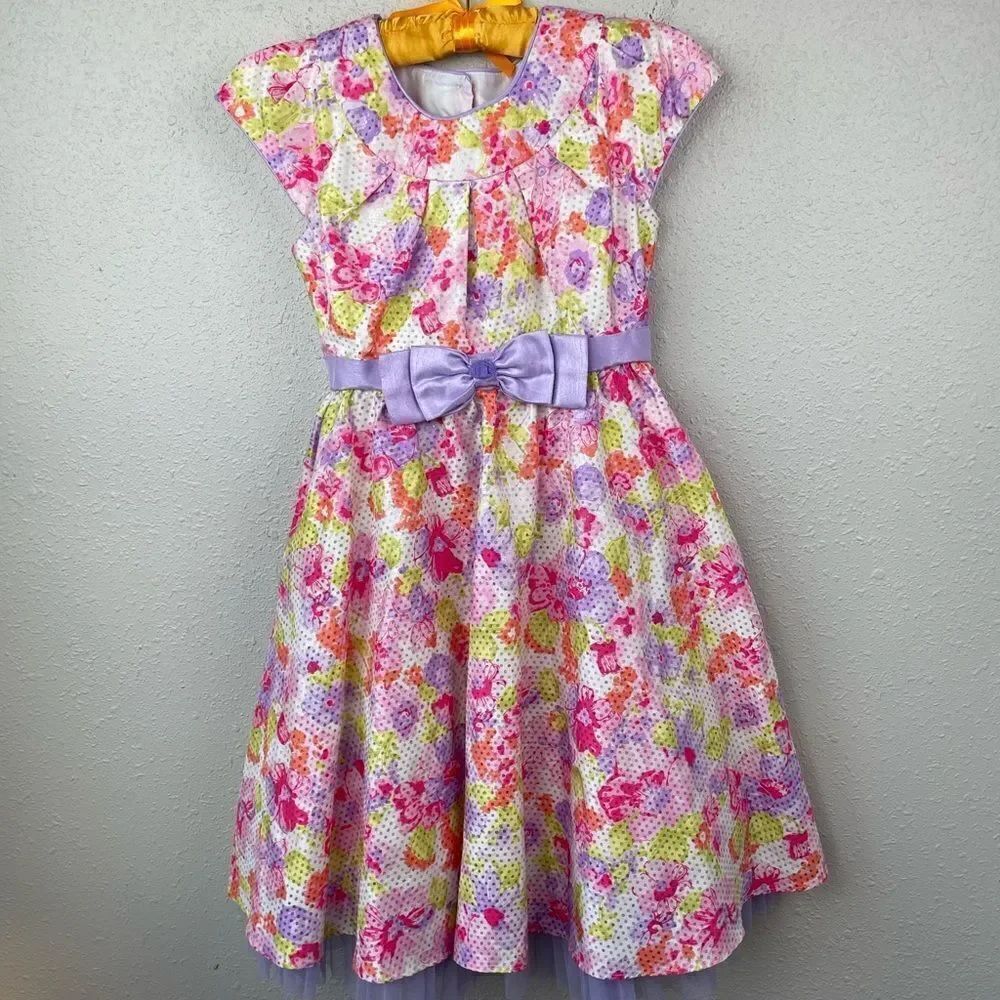 Jona Michelle Pastel Floral Dress Size 8 EUC